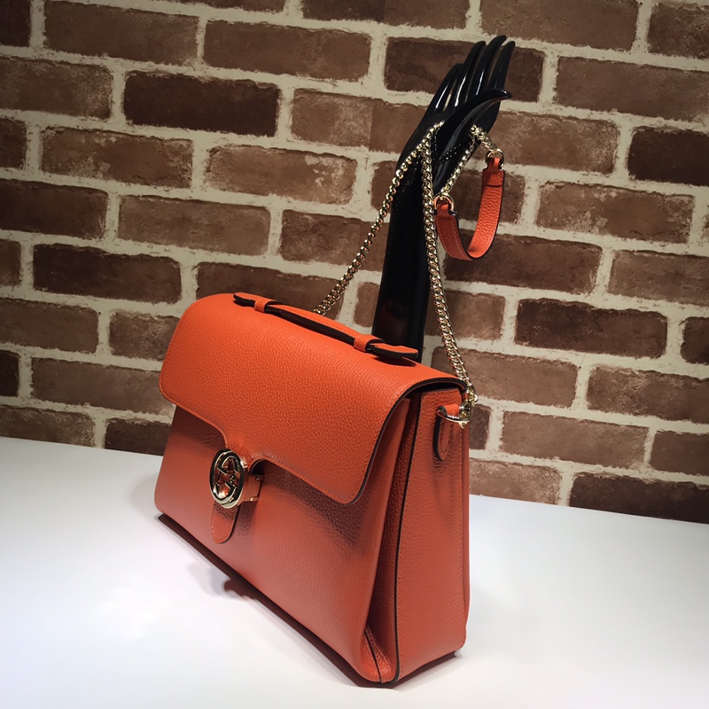Gvc*1 large interlocking gg shoulder bag orange 510306 32 x 20 x 12 cm