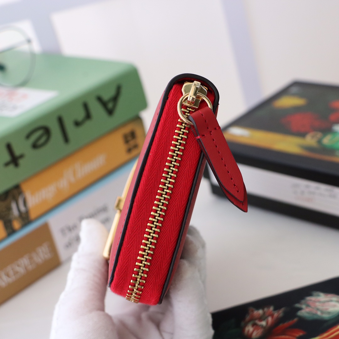 Gvc*1 sylvie long zip wallet red 476083 19.5 x 11 x 3 cm