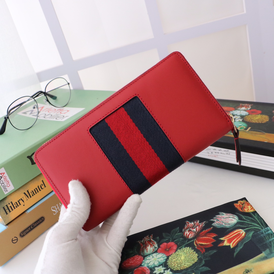 Gvc*1 sylvie long zip wallet red 476083 19.5 x 11 x 3 cm