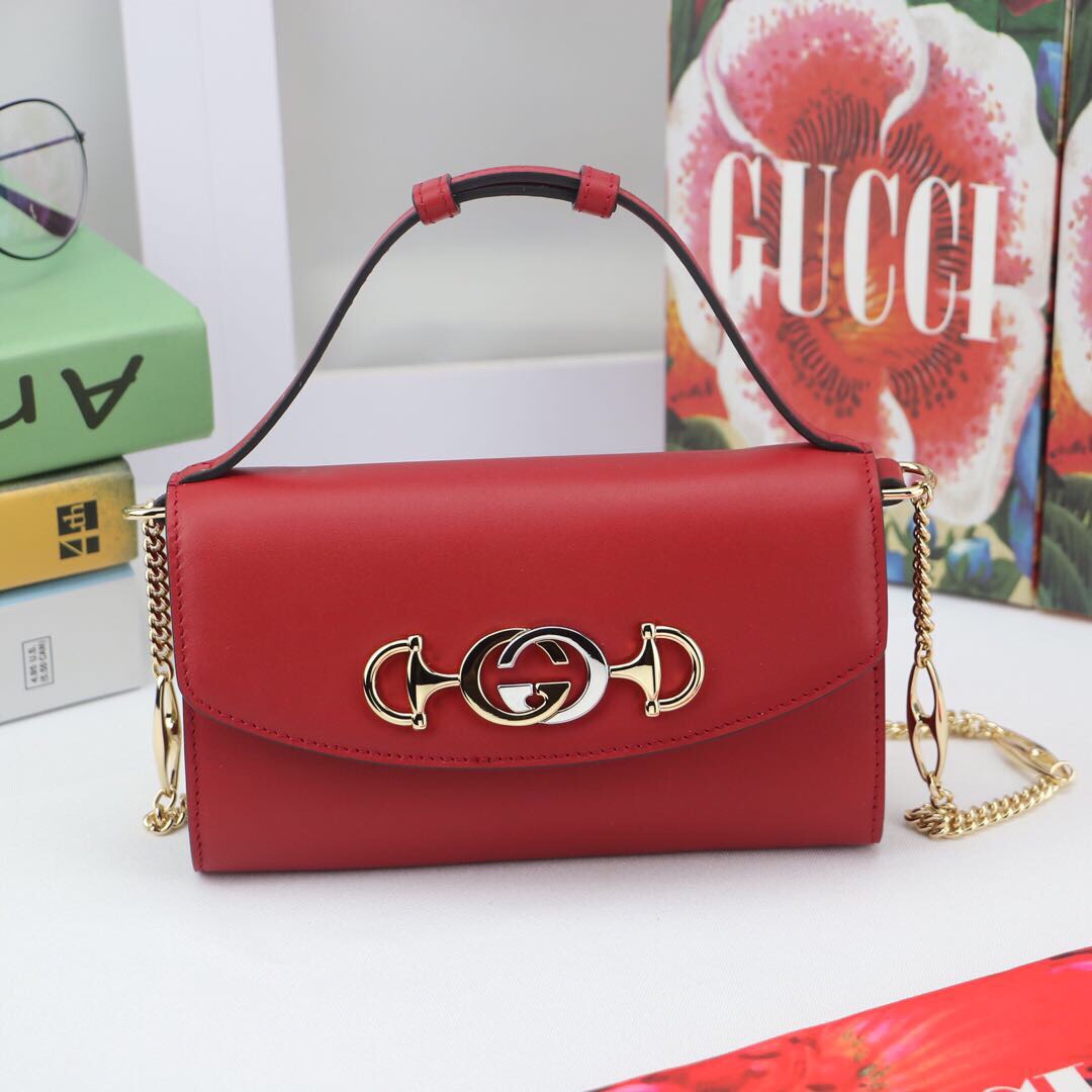 Gvc*1 mini shoulder bag leather red 564718 18.5 x 11 x 3.5 cm