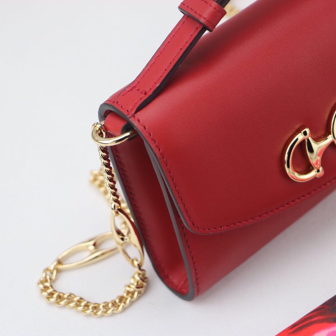 Gvc*1 mini shoulder bag leather red 564718 18.5 x 11 x 3.5 cm