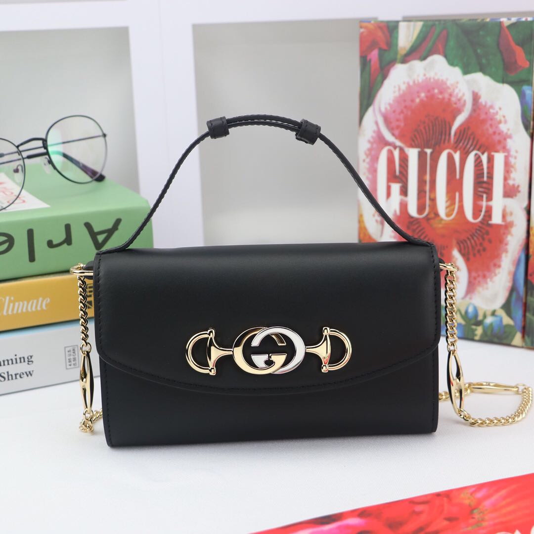 Gvc*1 mini shoulder bag leather black 564718 18.5 x 11 x 3.5 cm