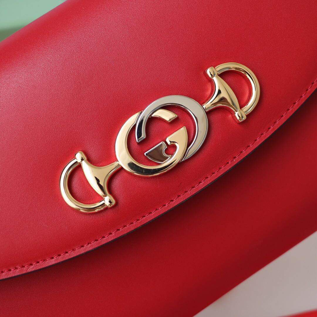 Gvc*1 medium zumi shoulder bag leather red 572375 24 x 14 x 5 cm