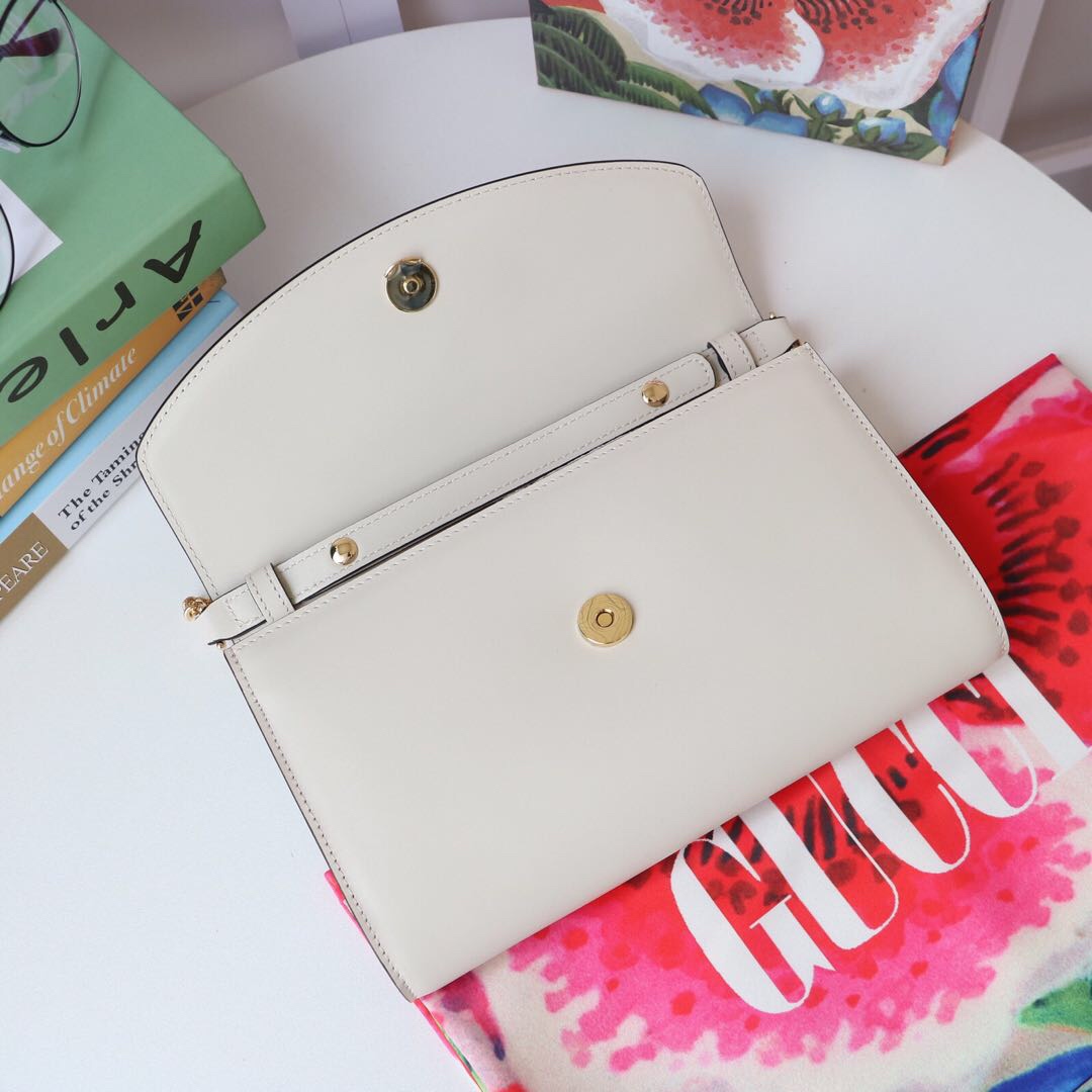 Gvc*1 medium zumi shoulder bag leather white 572375 24 x 14 x 5 cm