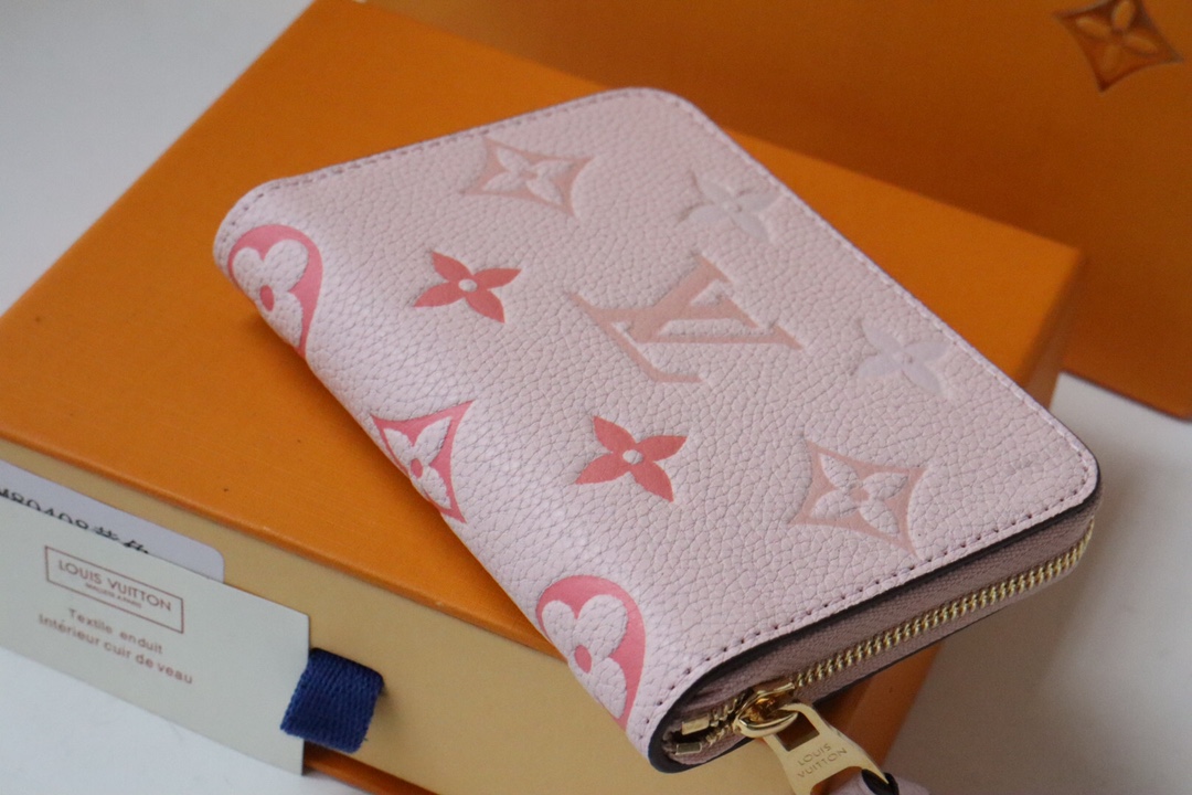 l0vis Vvtt0n zippy coin purse by the pool monogram pattern pink m80408 11 x 8.5 x 2 cm