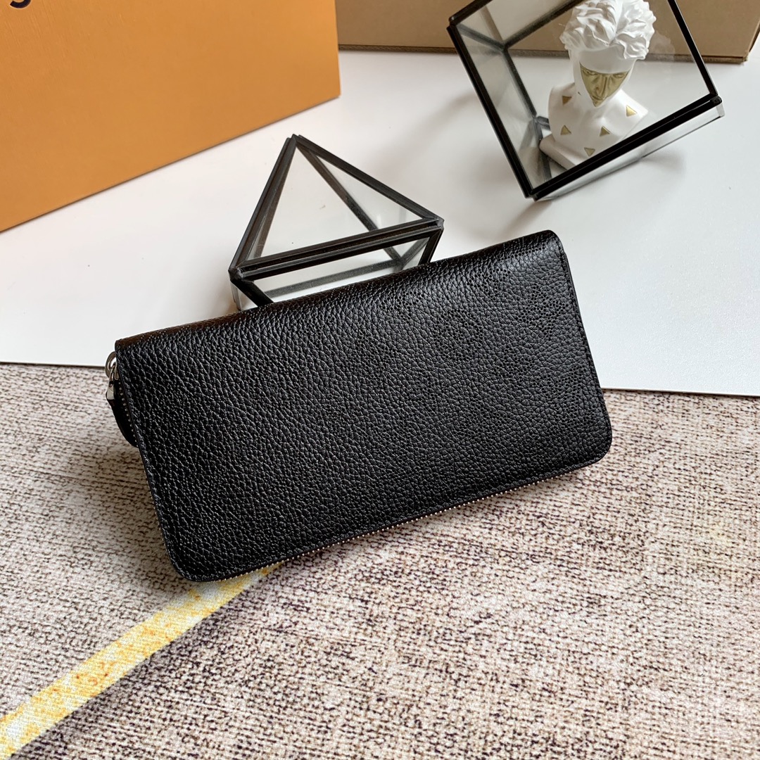 l0vis Vvtt0n zippy wallet monogram perforations mahina leather black m61867 19 x 10 cm
