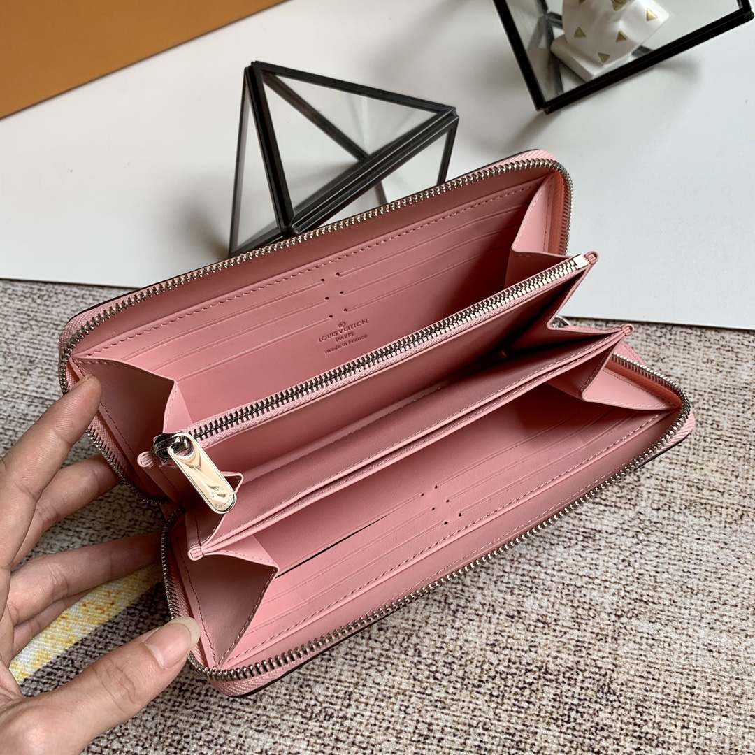 l0vis Vvtt0n zippy wallet monogram perforations mahina leather magnolia m61868 19 x 10 cm