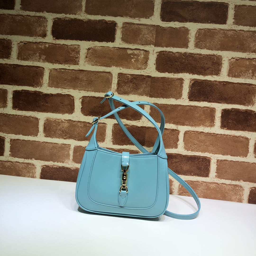 Gvc*1 mini jackie 1961 shoulder bag leather blue 637091 19 x 13 x 3 cm