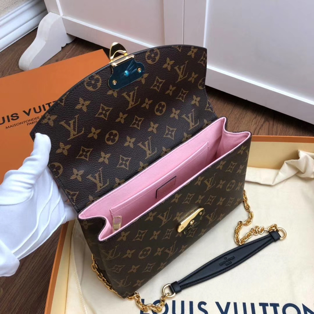 l0vis Vvtt0n saint-placide monogram canvas and leather pink m43714 26 x 16 x 7 cm