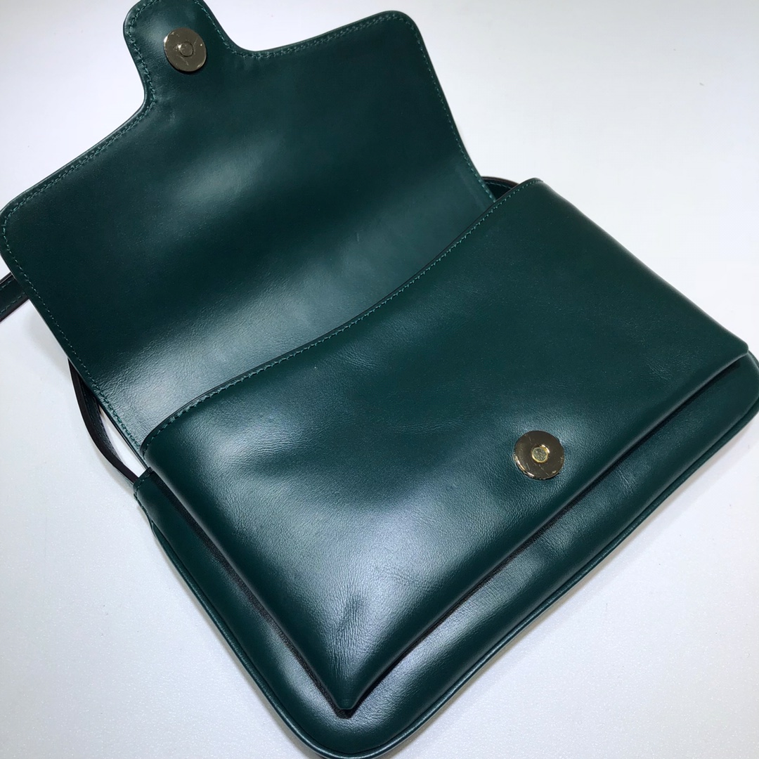 Gvc*1 small arli shoulder bag leather dark green 550129 25 x 16 x 5.5 cm
