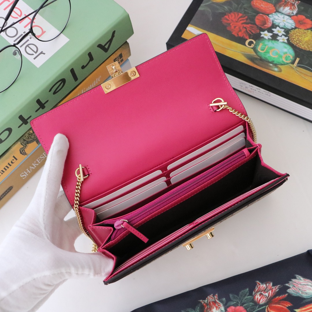 Gvc*1 padlock continental wallet ebony gg svp*me canvas red leather top ‎453506 19 x 10 x 3.5 cm