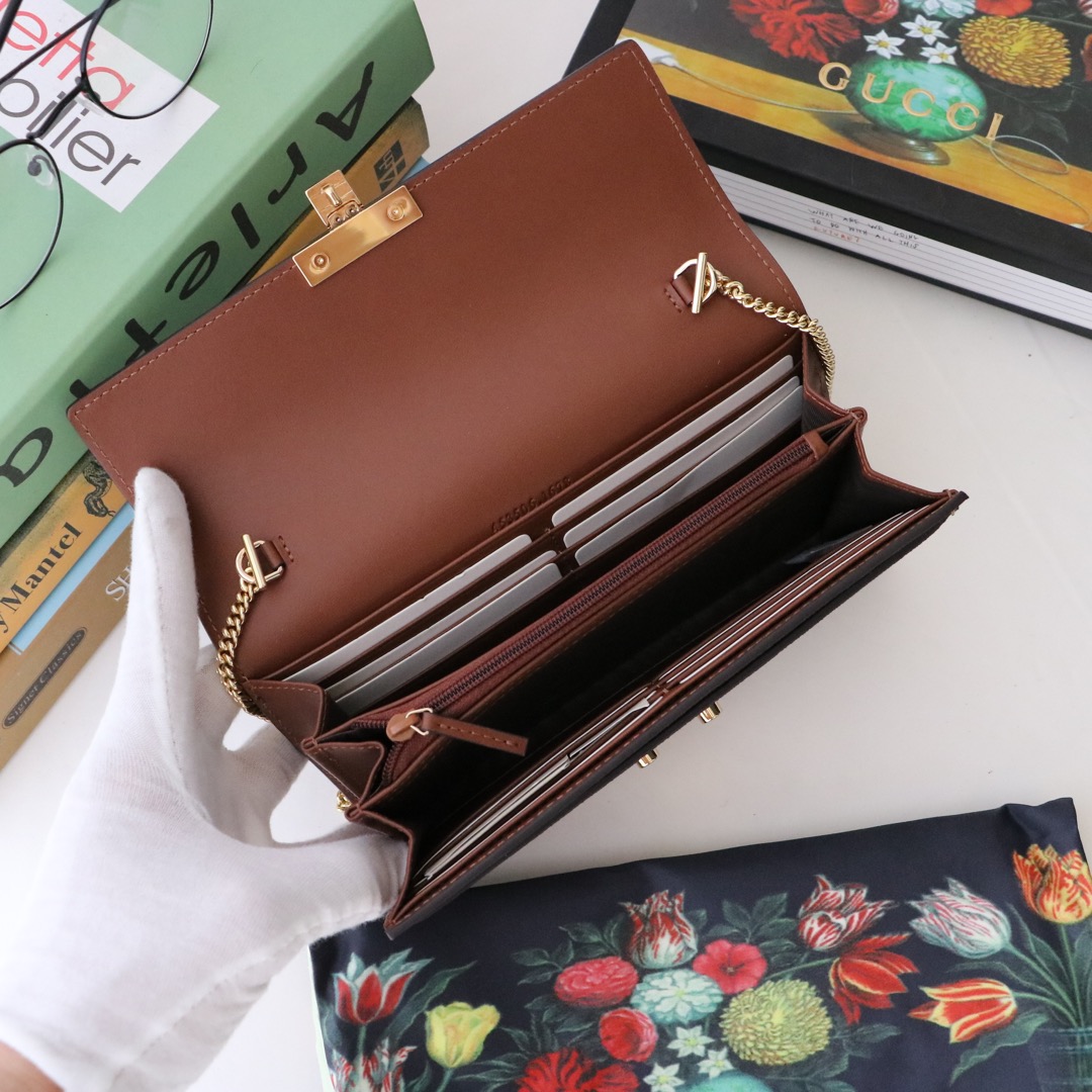 Gvc*1 padlock continental wallet ebony gg svp*me canvas black leather top ‎453506 19 x 10 x 3.5 cm