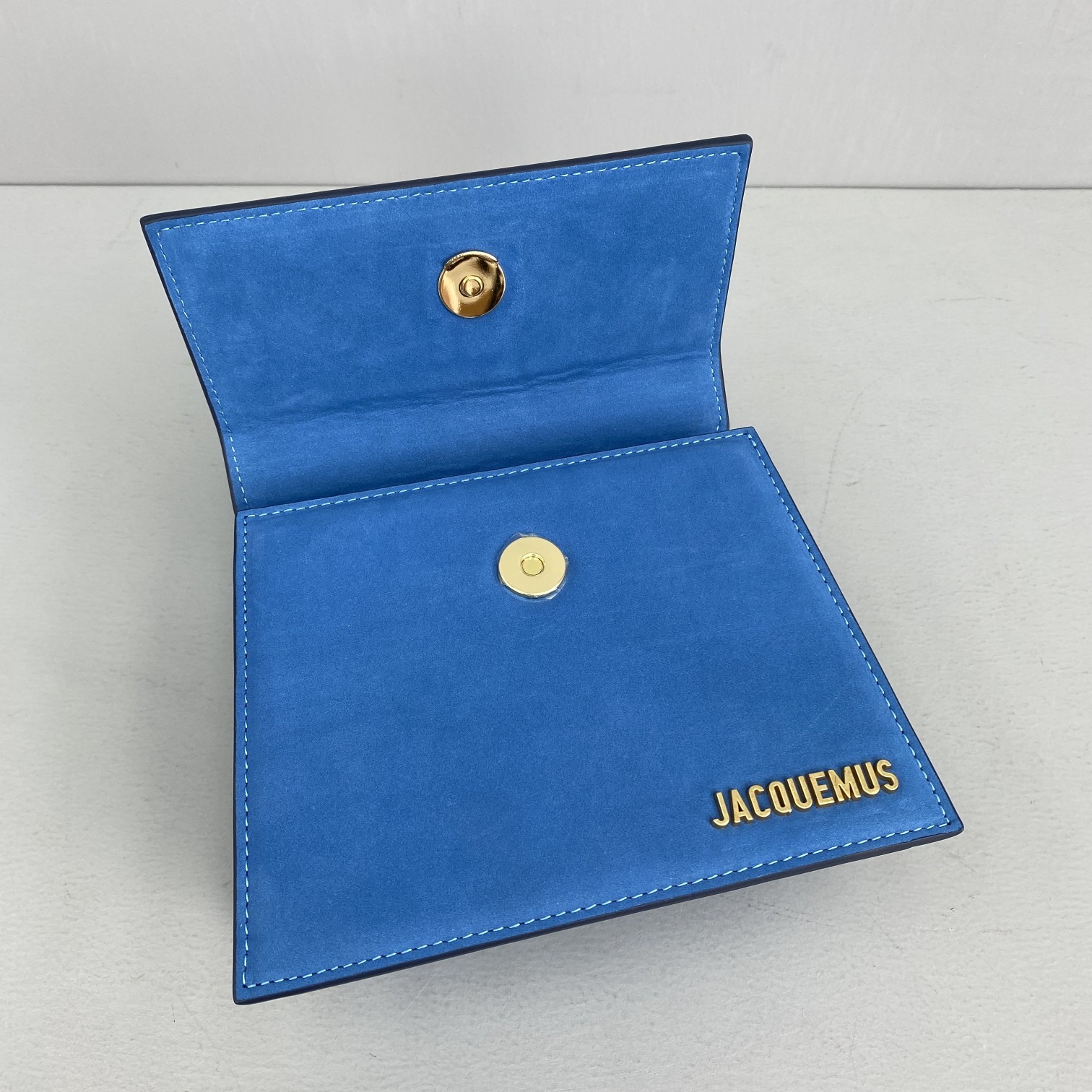 JACQUEMUS SMALL Le Chiquito Leather Blue 213BA02 18 x 15.5 x 8 cm