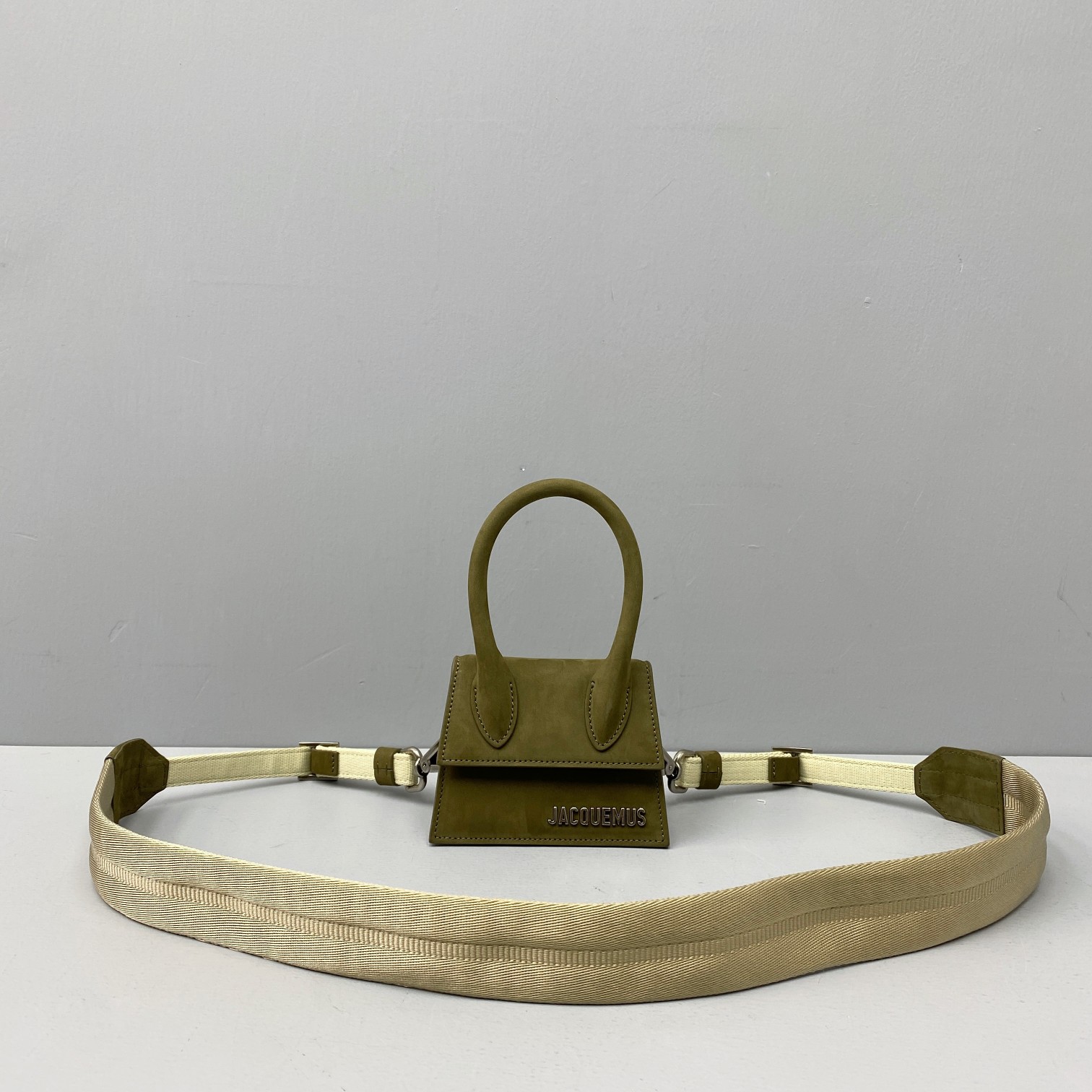 JACQUEMUS LE CHIQUITO Mini Leather Bag Dark Green 213BA01 12 x 8 x 5 cm