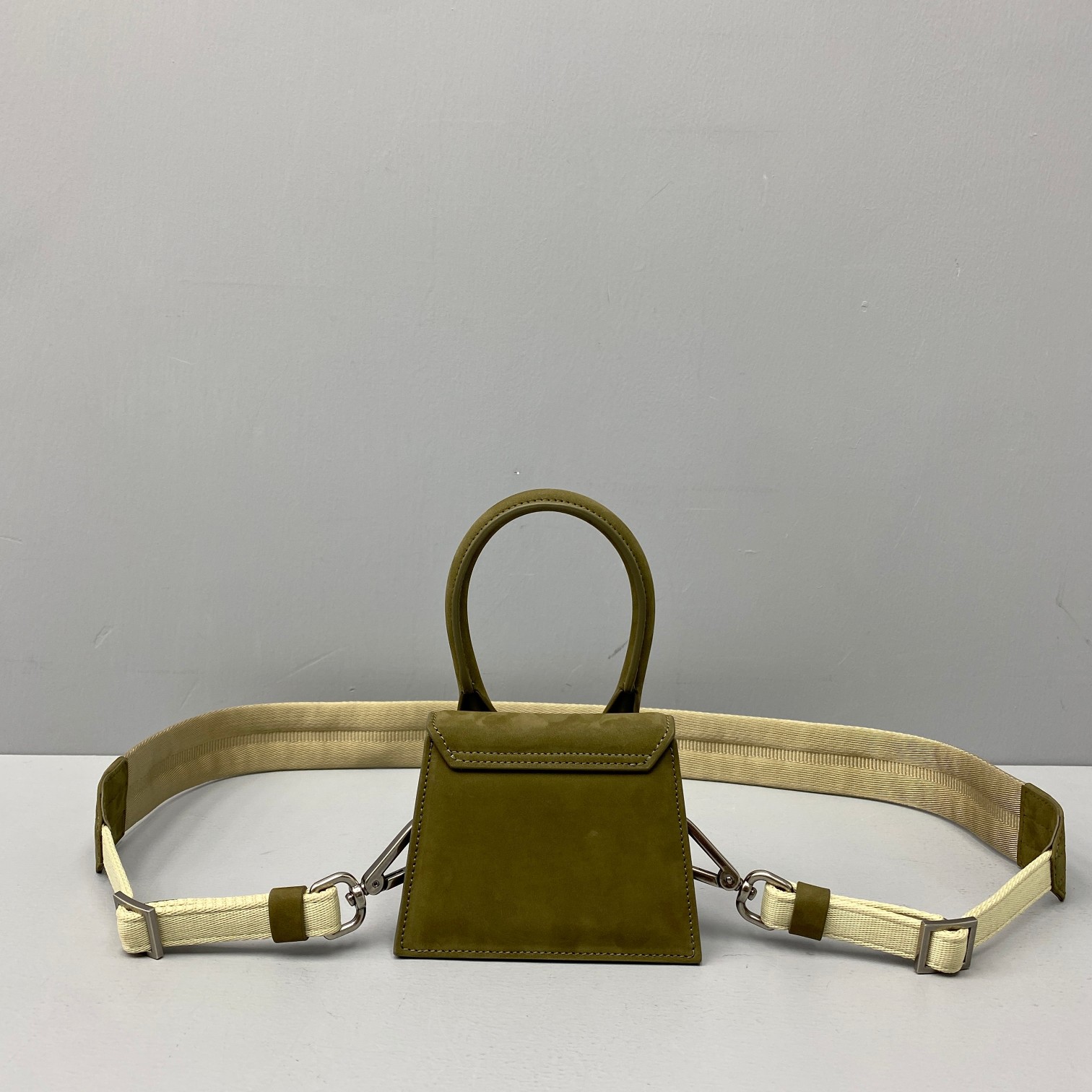 JACQUEMUS LE CHIQUITO Mini Leather Bag Dark Green 213BA01 12 x 8 x 5 cm