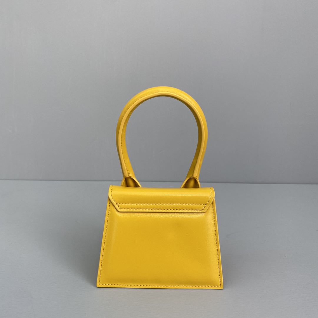 JACQUEMUS LE CHIQUITO Mini Leather Bag Yellow 213BA01 12 x 8 x 5 cm
