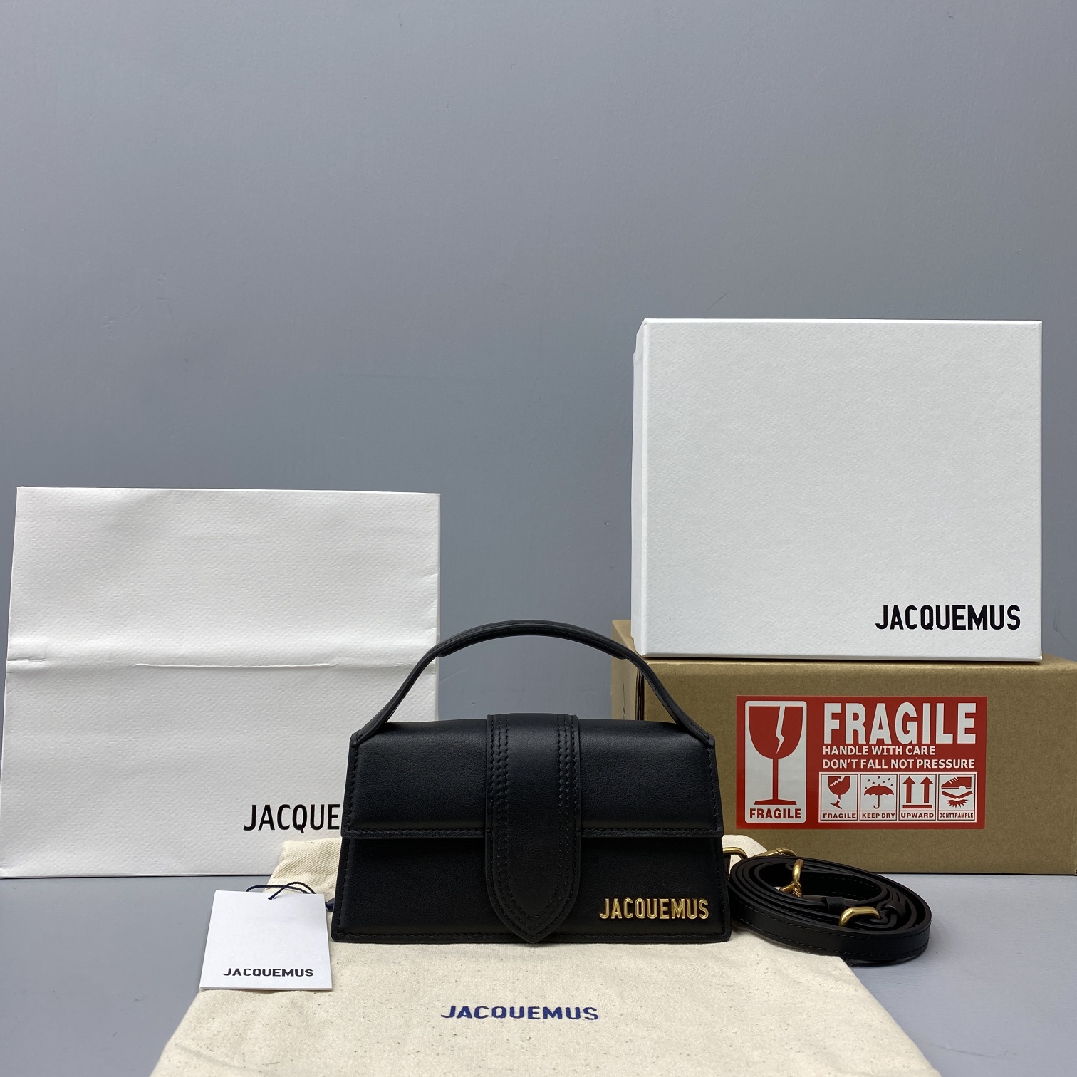 JACQUEMUS SMALL Le Bambino Leather Black 213BA06 18 x 6 x 7 cm