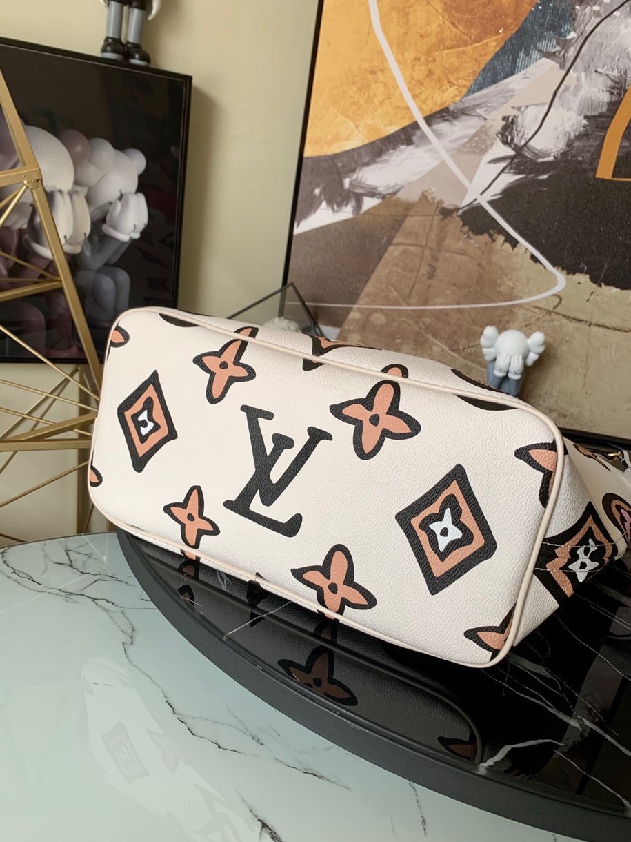 l0vis Vvtt0n neverfull mm monogram canvas wild at heart cream m45819 32 cm