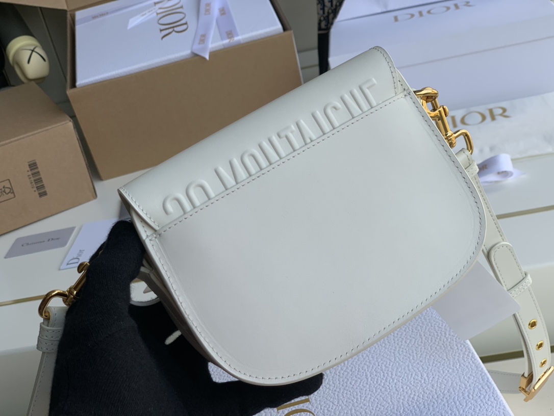 D10r small bobby bag box calfskin white m9317 18 x 14 x 5 cm