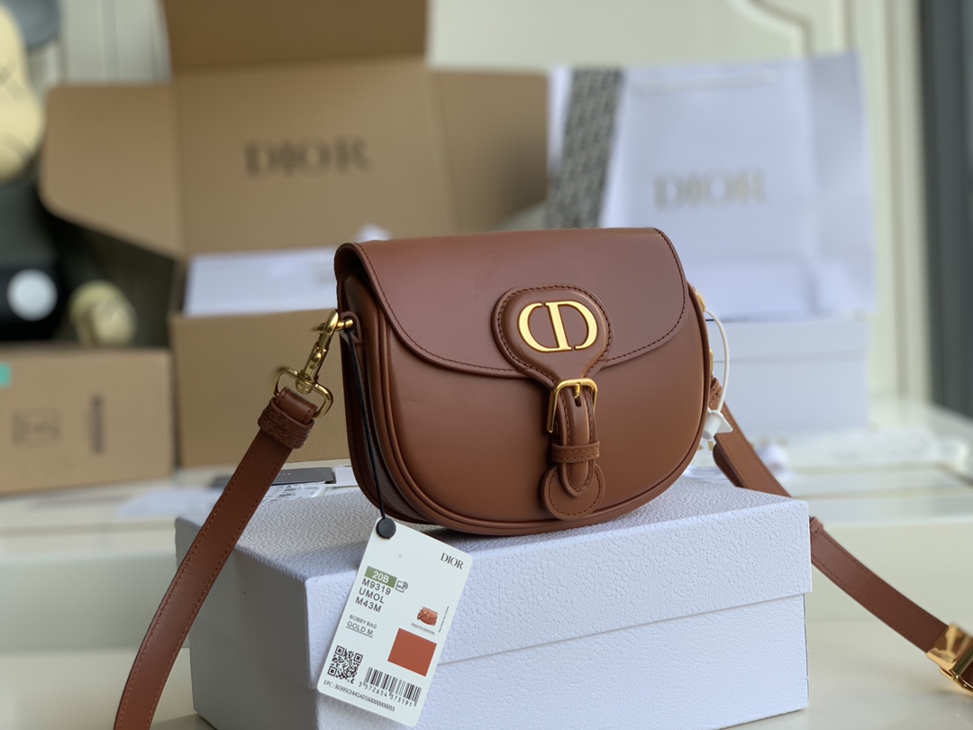 D10r small bobby bag box calfskin brown m9317 18 x 14 x 5 cm