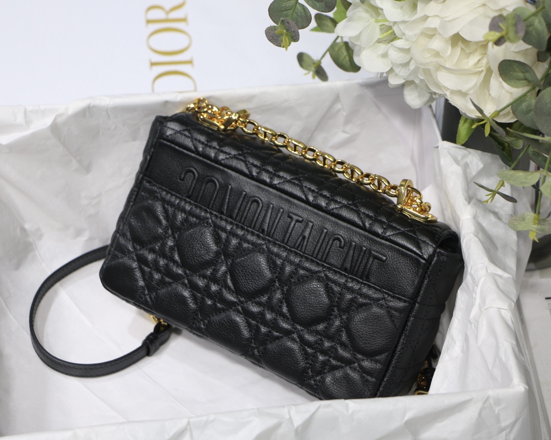 d10r small caro bag S*pple cannage calfskin black m9241 20 x 12 x 7 cm
