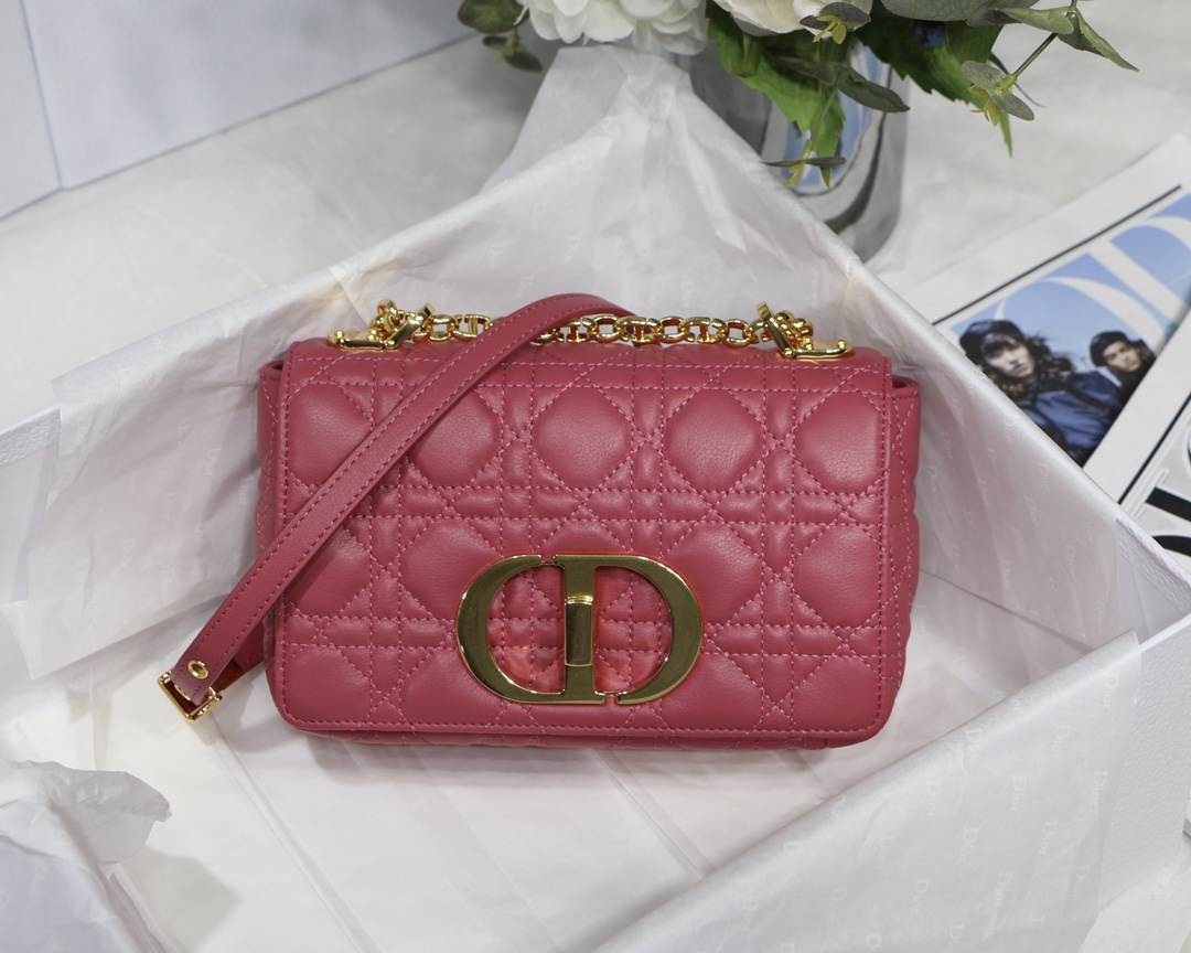 d10r small caro bag S*pple cannage calfskin pink m9241 20 x 12 x 7 cm
