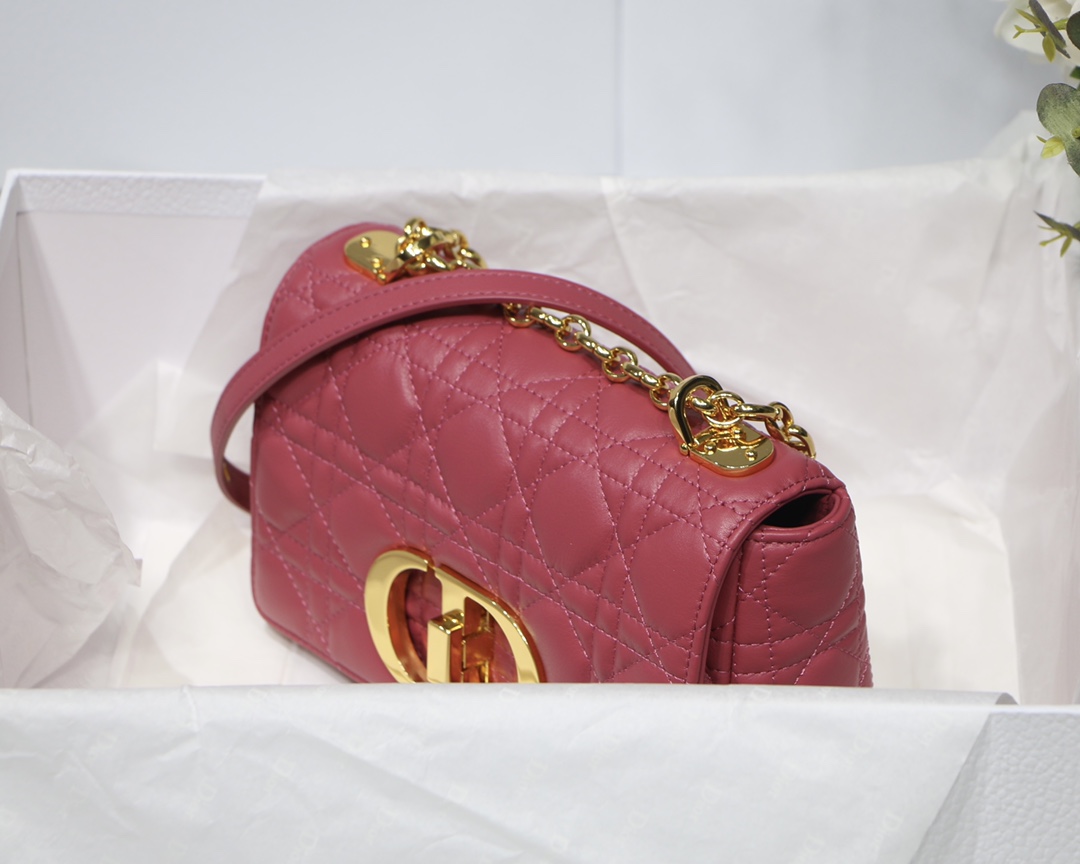 d10r small caro bag S*pple cannage calfskin pink m9241 20 x 12 x 7 cm