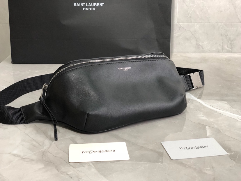 Y51 logo-print bum bag leather black 505671 26 x 12.5 x 7.5 cm