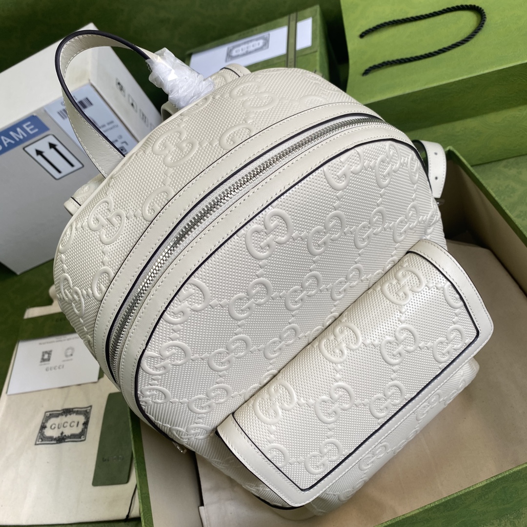 Gvc*1 gg embossed backpack white ‎658579 27 × 37 × 13 cm