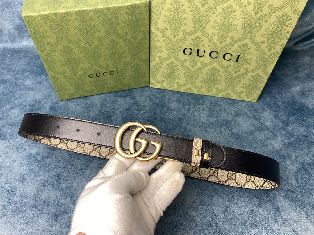 Gvc*1 marmont thin belt double g buckle