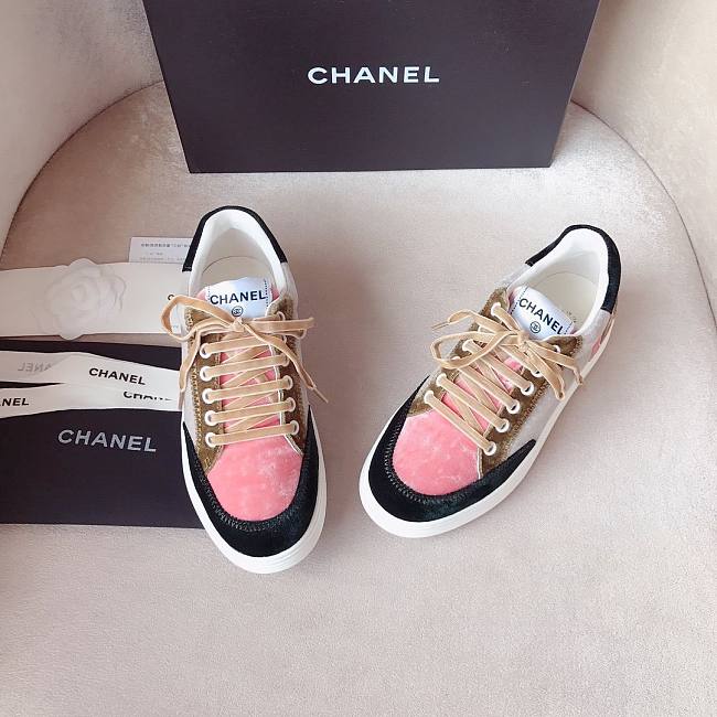 Ch**el velvet pink shoes