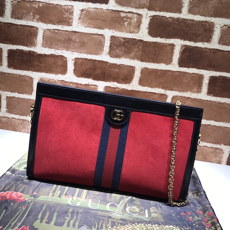 Gvc*1 medium ophidia gg shoulder bag in velvet red 503876 32.5 x 20 x 10 cm