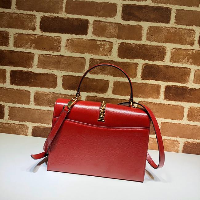Gvc*1 sylvie 1969 small top handle bag red 602781 26 x 19 x 10.5 cm