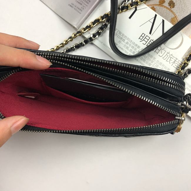 Ch**el gabrielle clutch black a94505 18 x 6 x 11 cm