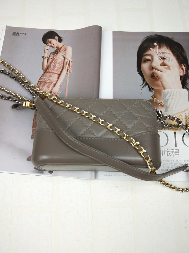 Ch**el gabrielle clutch gray a94505 18 x 6 x 11 cm