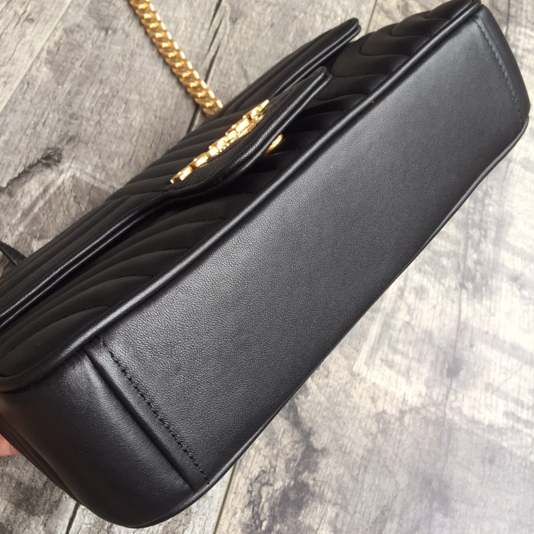 Pra*a medium leather diagramme bag black 1bd108 24 x 14 x 6 cm