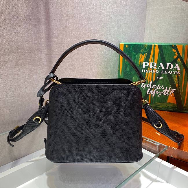 Pra*a matinée micro saffiano leather bag black 1ba286 21 x 16.5 x 9.5 cm