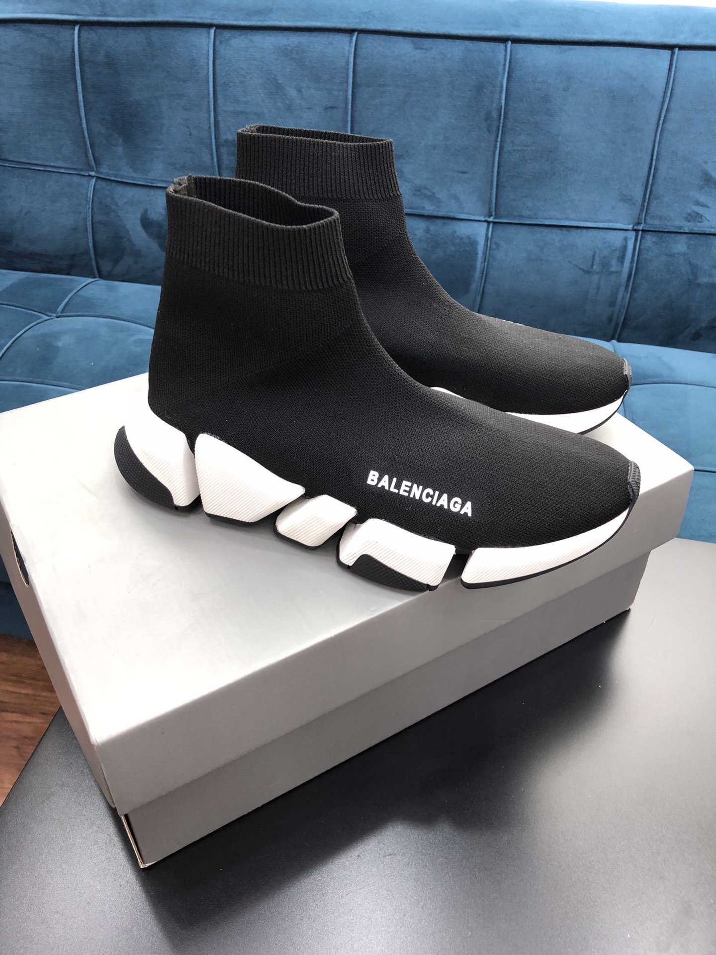 Ba1en*iaga speed 2.0 sneakers 617239 black/white