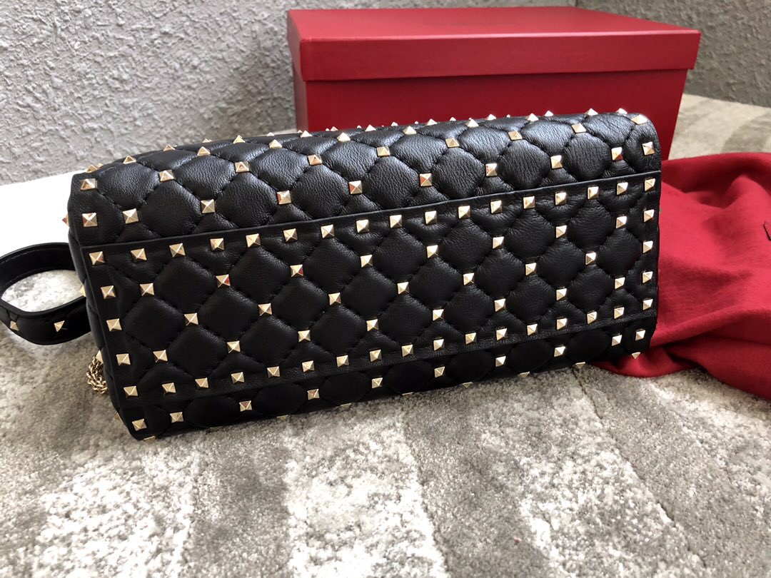 Va1e*ntin0 garavani rockstud spike tote bag black 26 x 13 x 20 cm