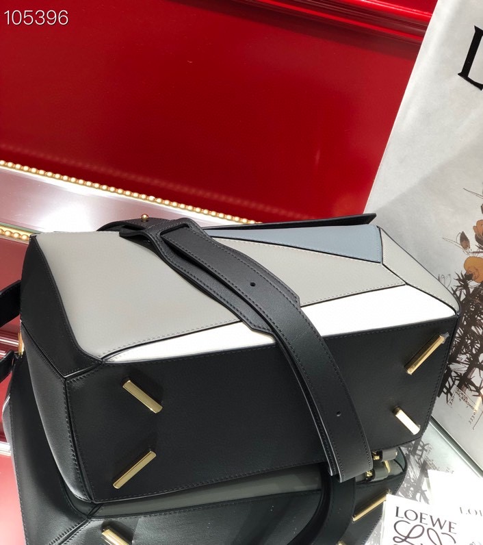 L0ew* puzzle grey color blocking 29cm