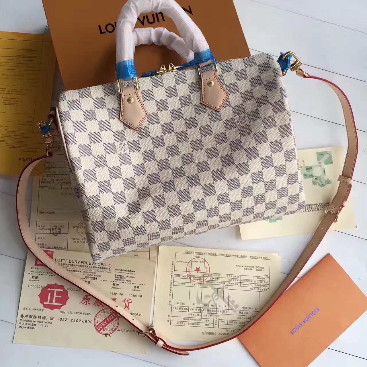 lv pillow bag n41367 white 30cm