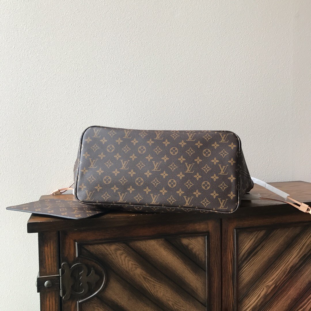 LV Neverfull shopping GM bag black check powder 40CM m41148