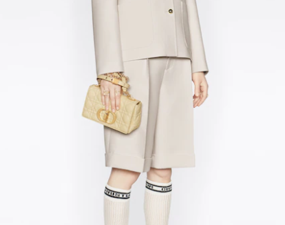 d10r small caro bag beige S*pple cannage calfskin m9241 20cm