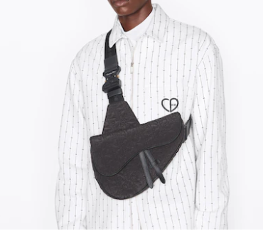 D10r oblique kumo black saddle bag 26cm