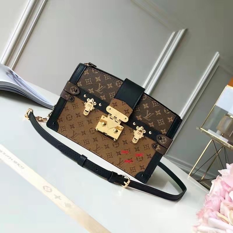 LV Trunk Clutch Monogram in Brown M43596 20cm