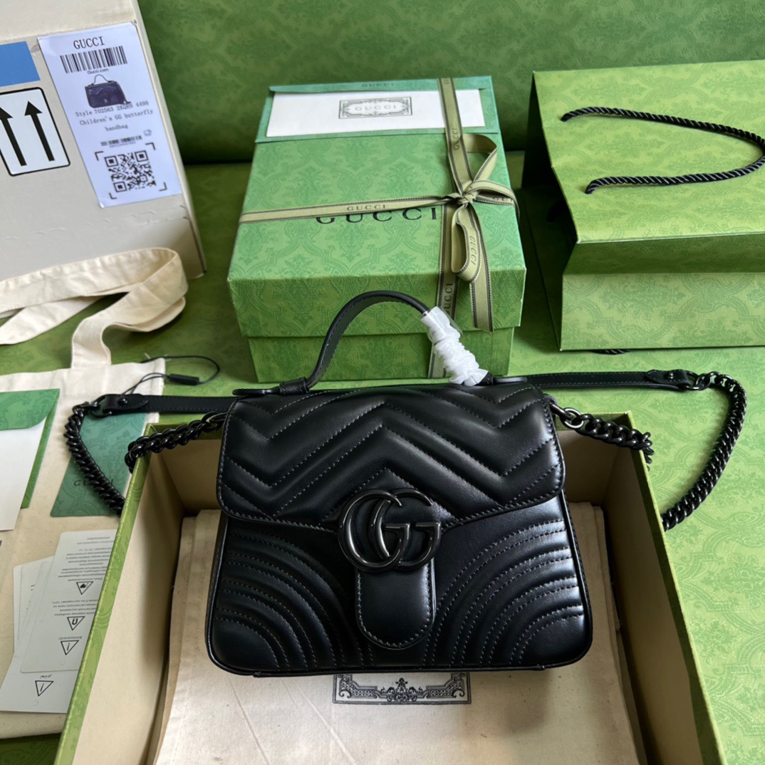 GG mini marmont top handle bag 702563