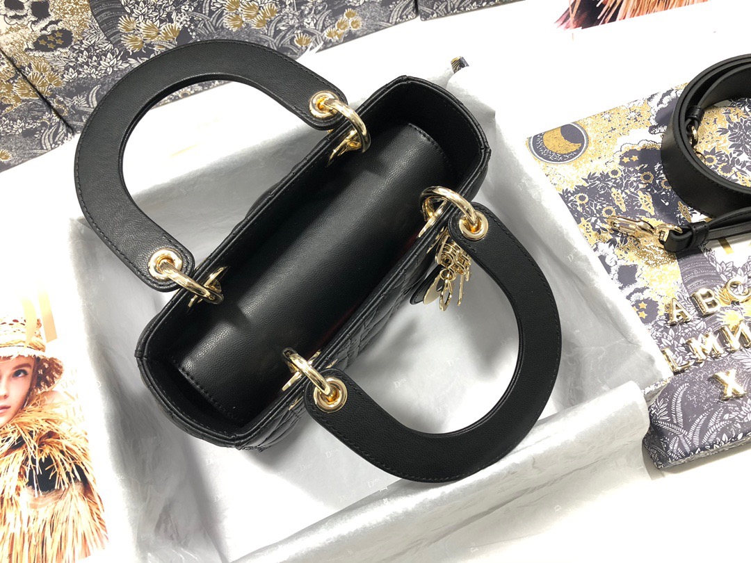 D10r lady D10r my abcD10r bag black golden m0538 20cm