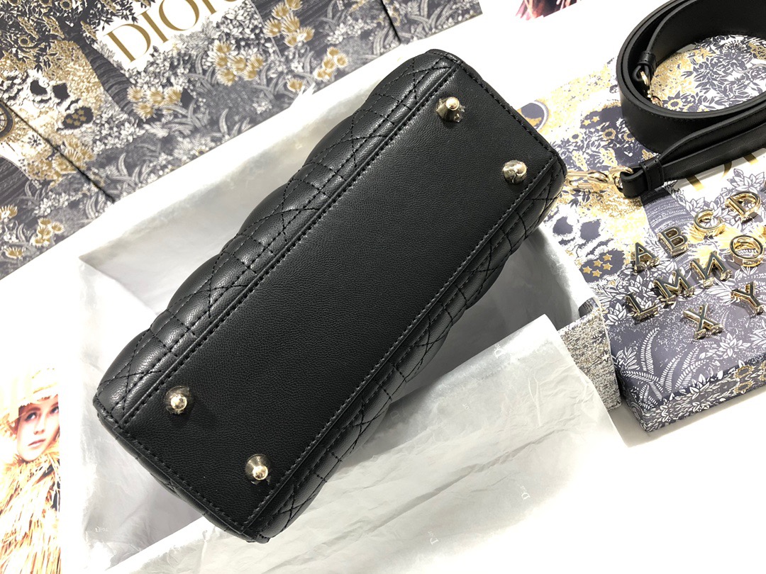 D10r lady D10r my abcD10r bag black golden m0538 20cm