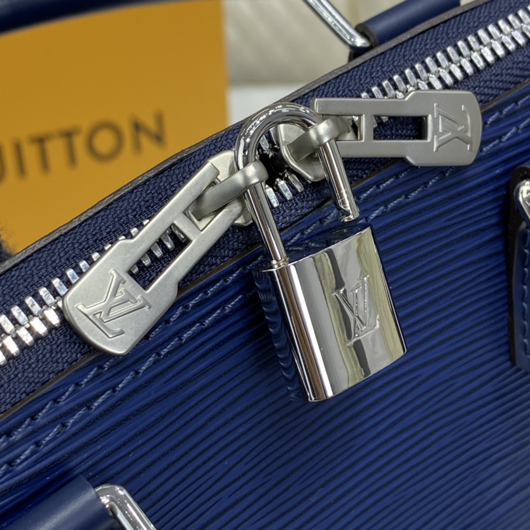 LV Alma BB stripe epi leather noir M40862 Indigo - 24x11.5x18cm