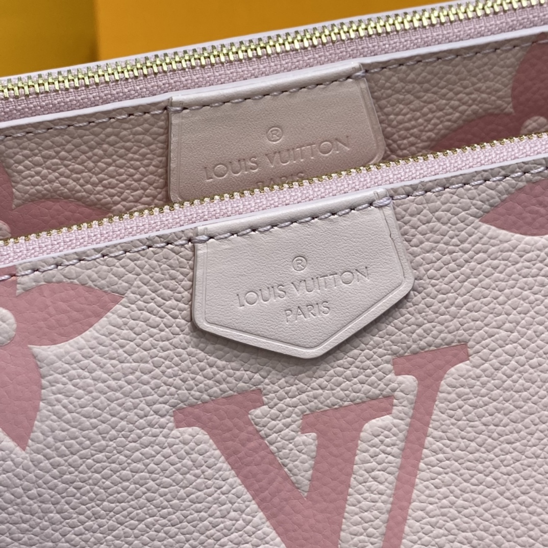 LV MULTI POCHETTE PINK LEATHER M45777 - 25x14.5x4.5cm